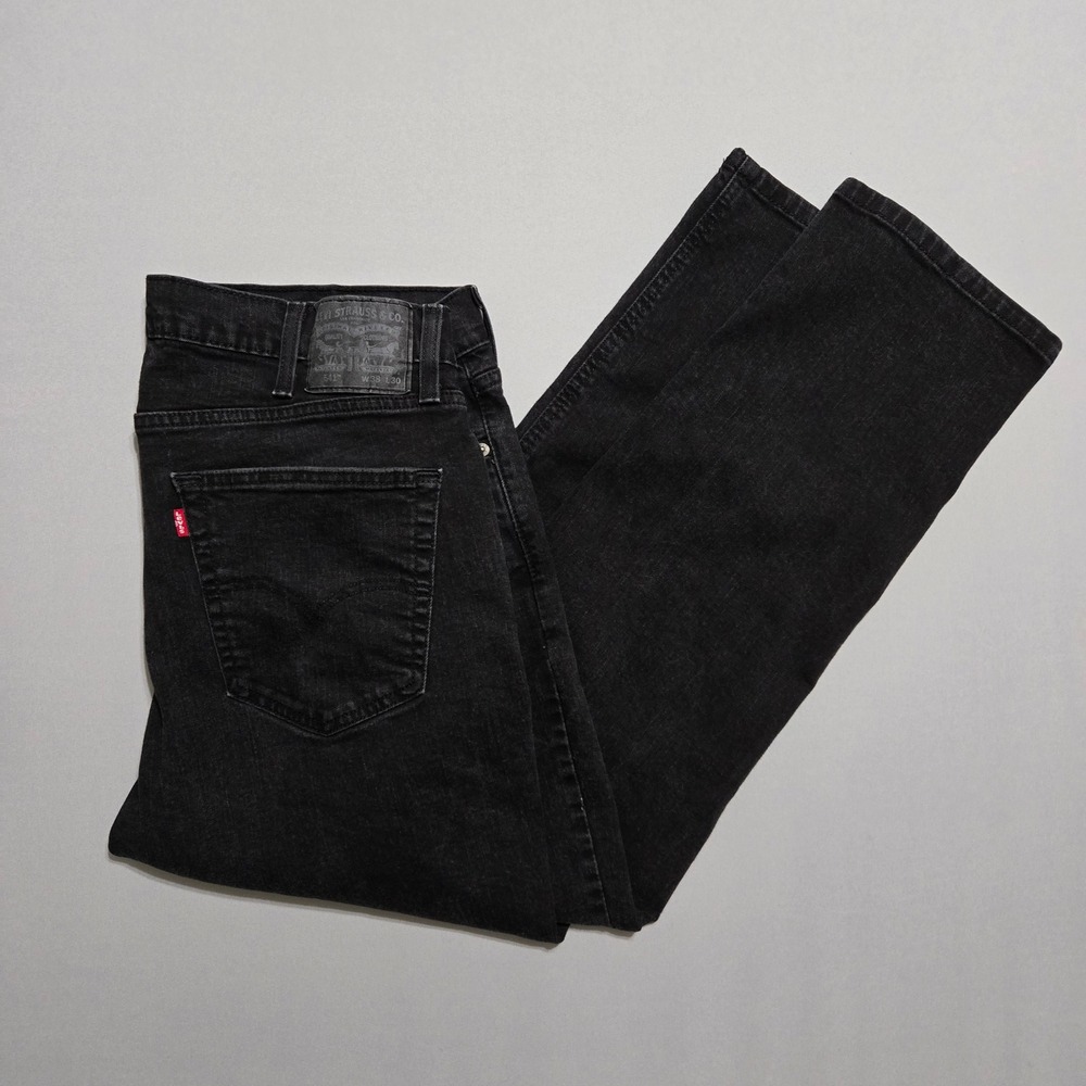 Levi's 541 Athletic Taper Jeans Mens 38x30 Black Denim 5-Pocket‎ Pants